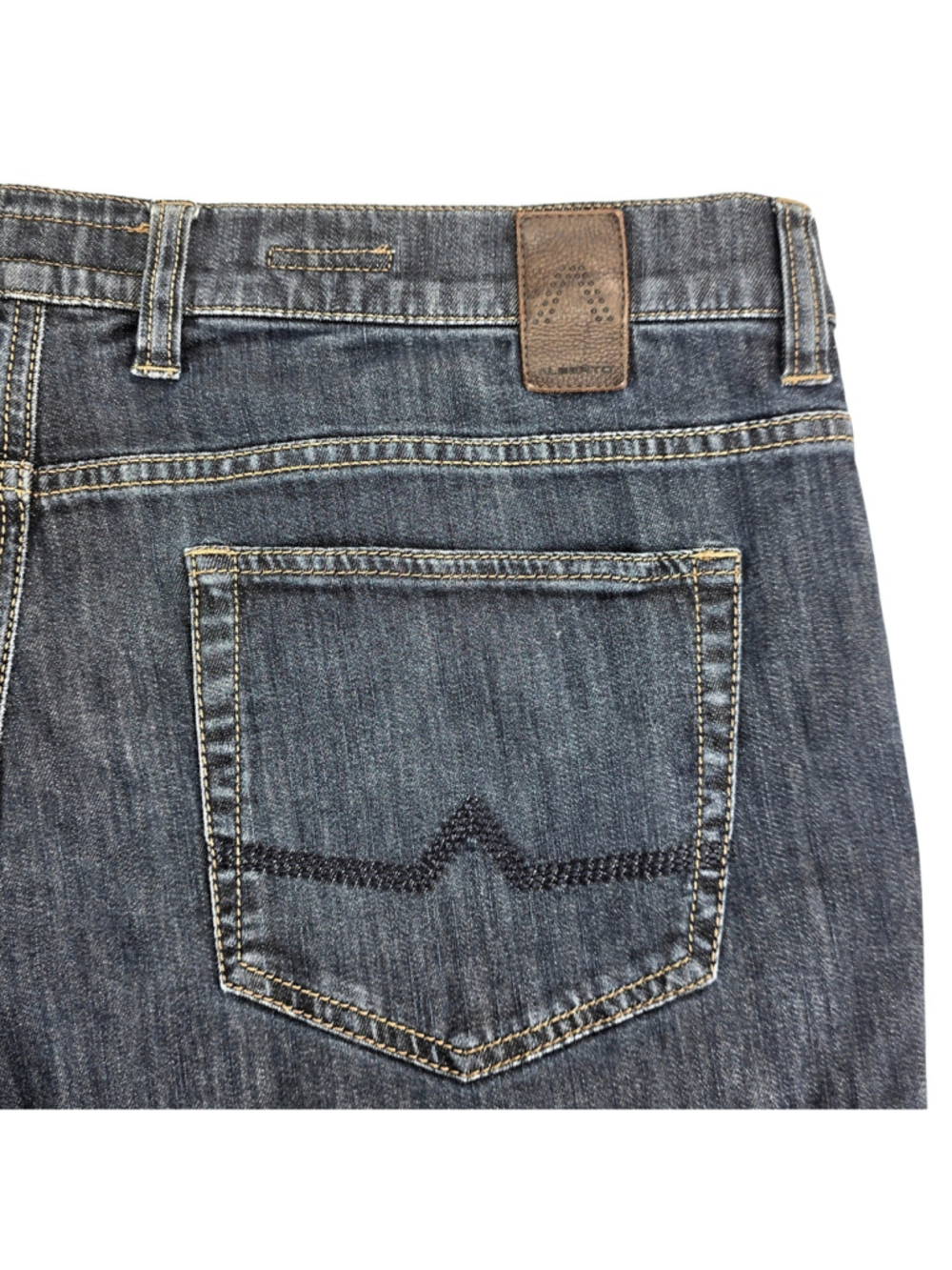Alberto Tommy Comfort Fit Jeans Mens 39x28 Blue Stretch Denim Germany - Picture 6 of 13
